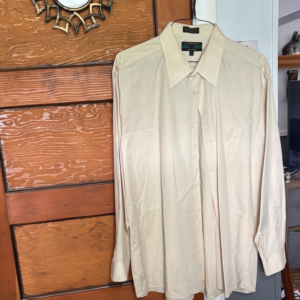 Alexander Julian Men's Beige Dress Shirt